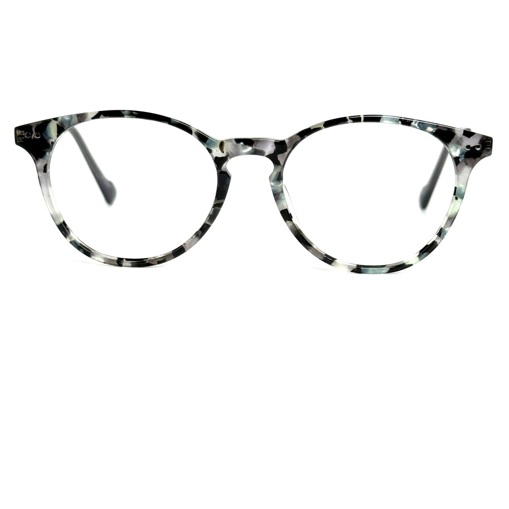 Zenni 7815331 Eyeglasses‎ Frmaes Multicolor Black Gray Full Rim H18629
